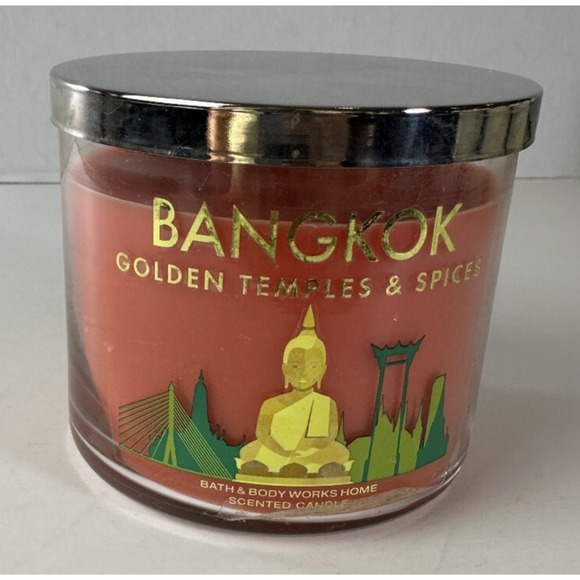 Bath & Body Works Bangkok Golden Temples & Spices Scented 3 Wick Candle 14.5 OZ - Picture 5 of 10